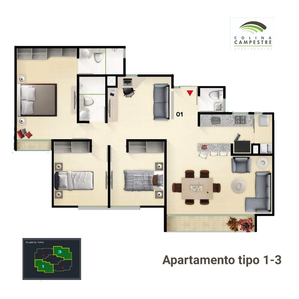 apartamento 1 3